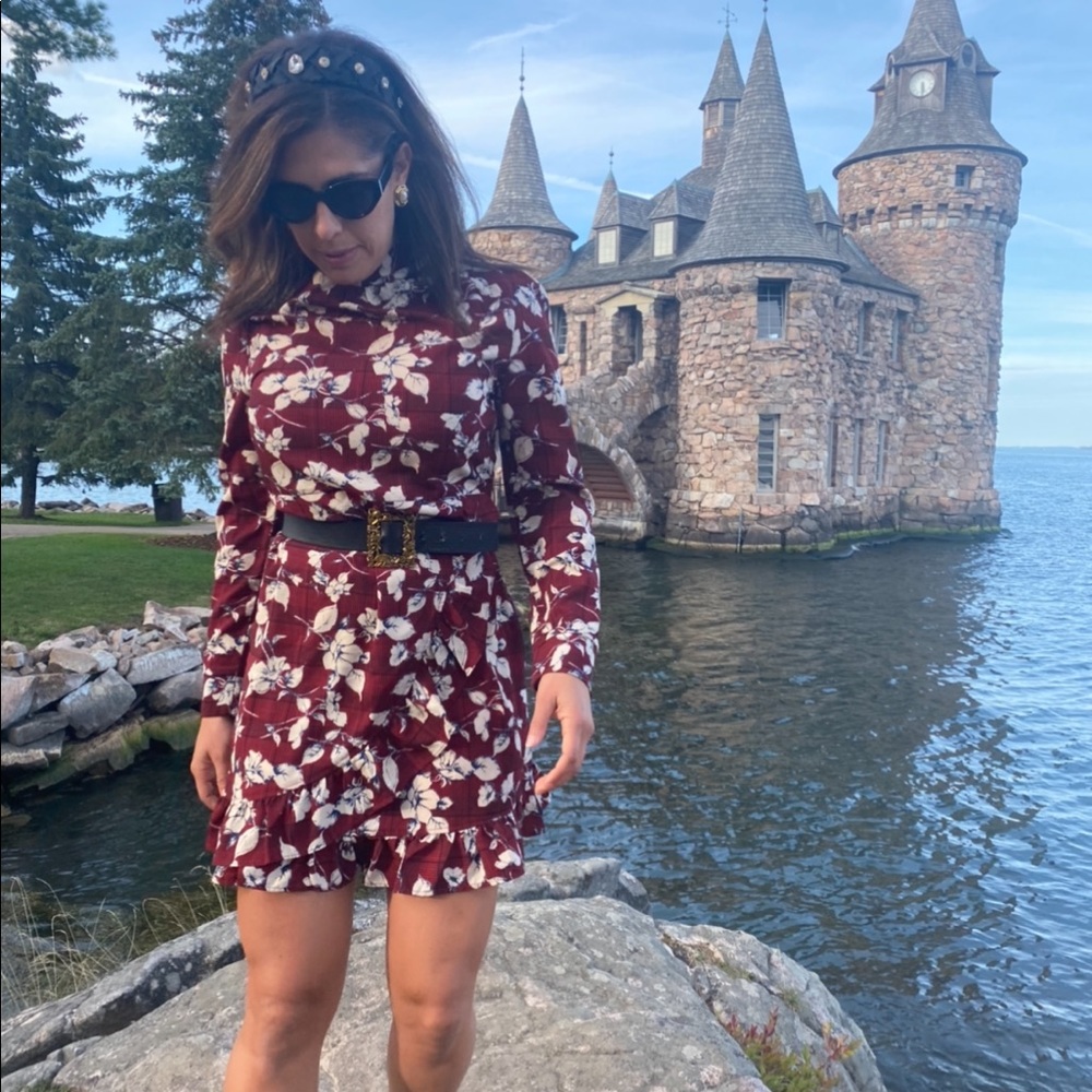Burgundy dress